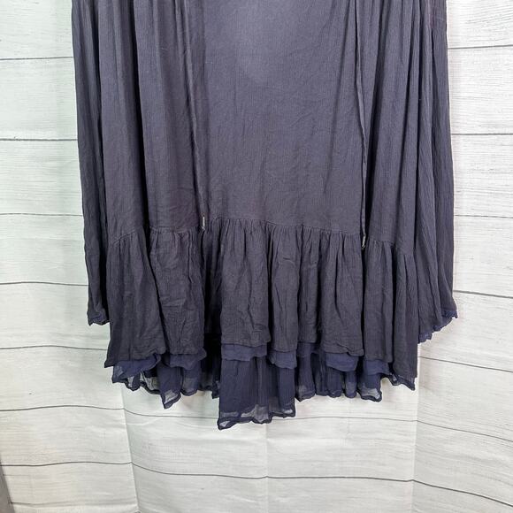 Free People Womens size Small One Night Victorian Dress Mini Tunic Smoke Purple - Picture 5 of 10